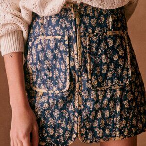 Sezane Foxy Skirt Cara Mix Print - Size 40